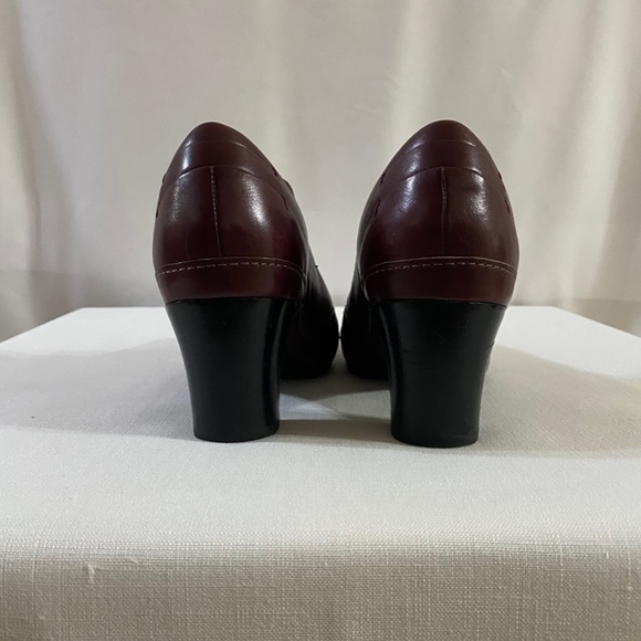 Clarks Burgundy Mary Janes - Picture 4 of 5